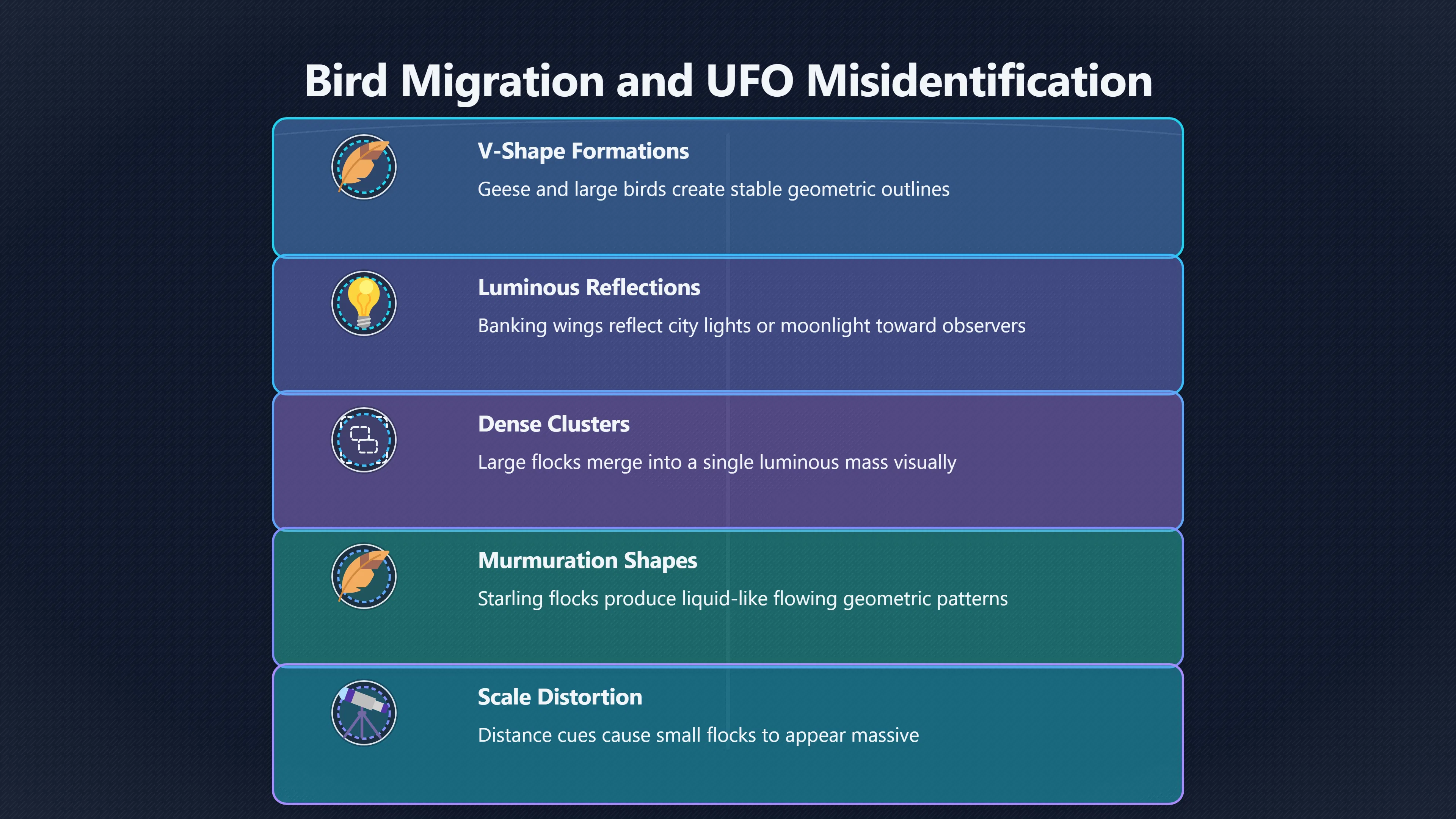 Overview image for When Bird Flocks Become Flying Formations | ifos causes of UFO 3 ed 238 birds UFO reports