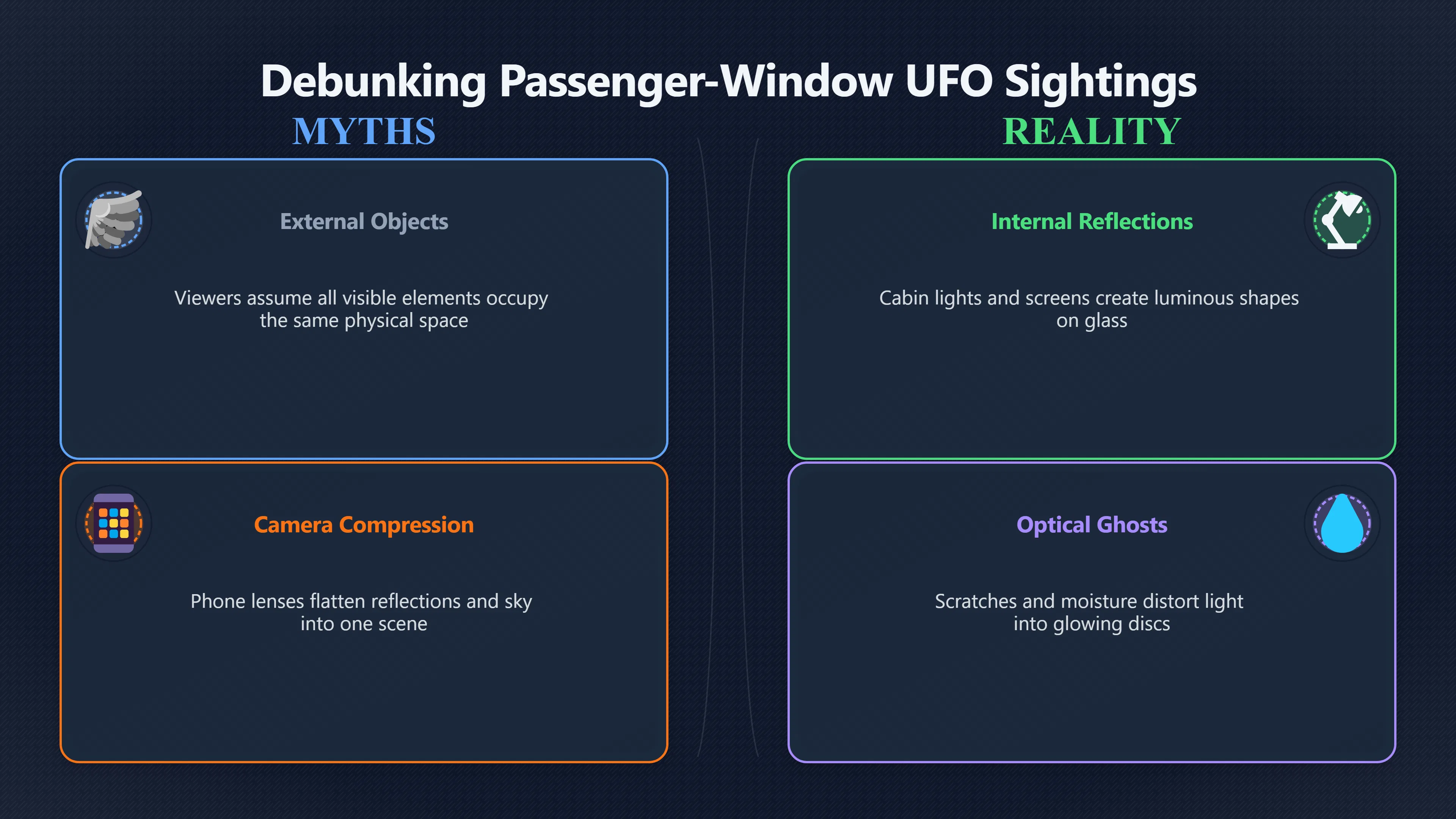 Overview image for The UFO Hidden in the Plane Window | ifos causes of UFO 3 ed 238 window reflections