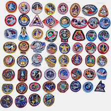 Listing image for Vintage Lot of 60 NASA STS Shuttle Mission Astronaut Space Patches