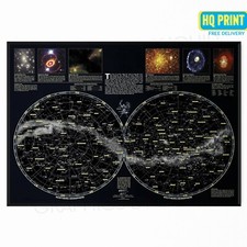 Listing image for Star Chart Sky Cosmos Space Educational Map Wall Picture Poster